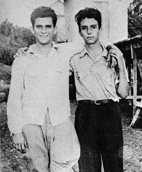 Anastasio Somoza on the right, at age 14, with brother Luis, then 16, on their family farm in Santa Rita, Nicaragua in 1940