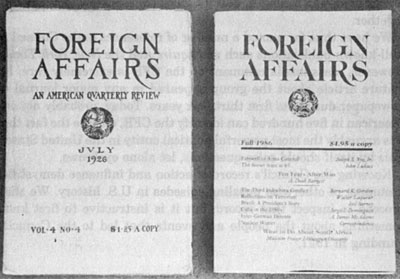 Foreign Affairs 1926 and 1986