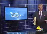 News station NBC4 TV in Los Angeles reporting on chemtrails